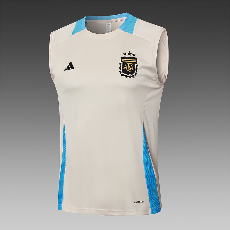 AAA Quality Argentina 24/25 Light Beige/Blue Vest Jersey